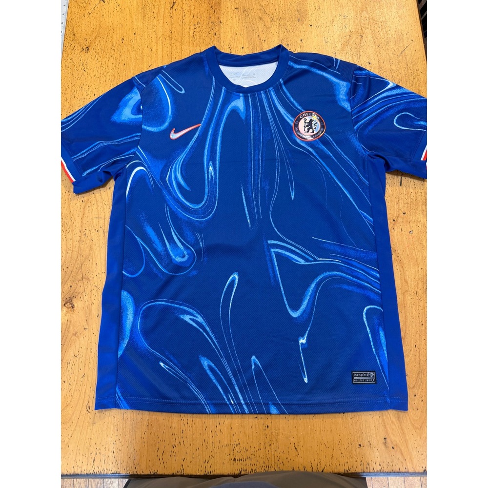 Nike XL Chelsea FC Soccer Jersey Blue Marble Swirl Dri-FIT Short Sleeve Shirt